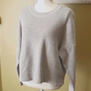 Cropped Gray Knit Sweater XL